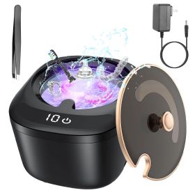 1Pc Ultrasonic Retainer Cleaner 45kHz Ultrasonic Cleaning Machine With 3 Modes 230ML Capacity UV Light For Denture Mouth Guard Aligner Dental Trays Br