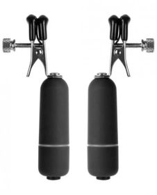 Ouch! Vibrating Nipple Clamps Black
