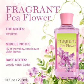12 Scents,9.98 Oz. Unisex Shower Gel,body Wash. Large Size, Gently Cleanses And Moisturizes, Enriched With Aloe Vera And Vitamin E. Floral, Fruity, An (Option: Pea)